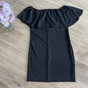 Black off the shoulder dress